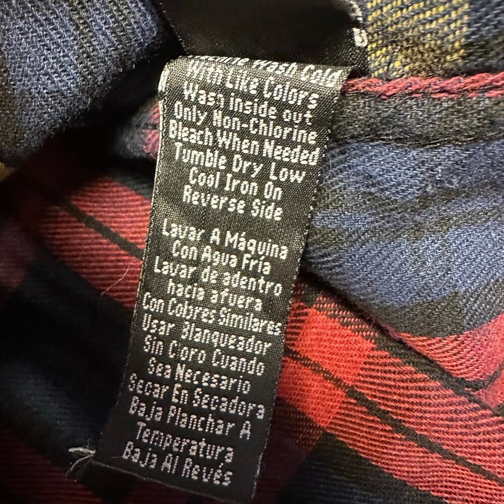 Dlr Essentials Mixed Plaid Flannel Button Down Sh… - image 5